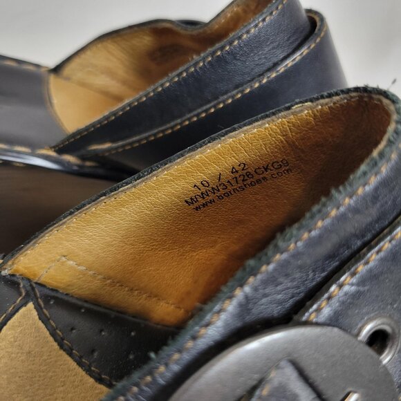 Born Black Leather Slip On Heeled Monk Strap Buckle Clogs Women's 10 (EU 42) - Picture 7 of 8